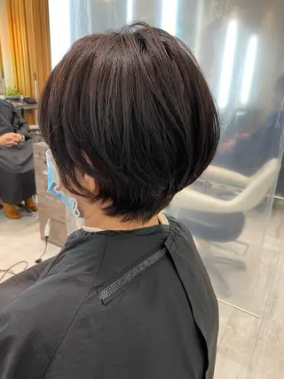 ショート 小顔レイヤー/ ベージュ🤍Rieのヘアスタイル