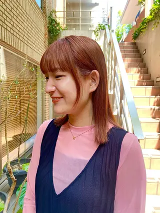 ミディアム 大人可愛い♡コテ巻き パーマ🌼杉田 萌恵のヘアスタイル