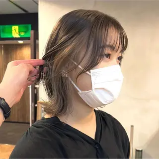 ショート カラー パーマ ヘアアレンジ メンズ ネイル マツエク・マツパ アイブロウ 前川 朋香のヘアスタイル