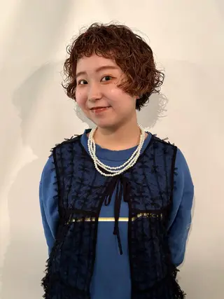 ショート パーマ 川合 慶輔のヘアスタイル