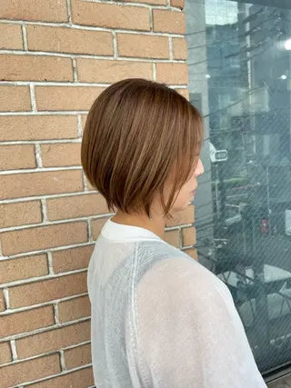 ショート 🔥コテ巻き風 ボブパーマ🔥のヘアスタイル