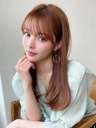 ロング カラー 山﨑 翼のヘアスタイル