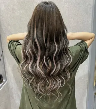 ロング 顔周り\エクステ\ 透明感カラー\まりんのヘアスタイル