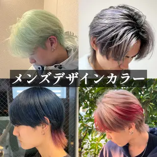 カラー メンズ 【メンズ特化⚡️】 曲がる矯正/千原涼麻のヘアスタイル