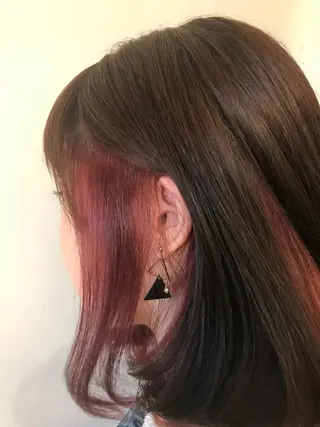 ミディアム カラー 渡辺 ちせのヘアスタイル