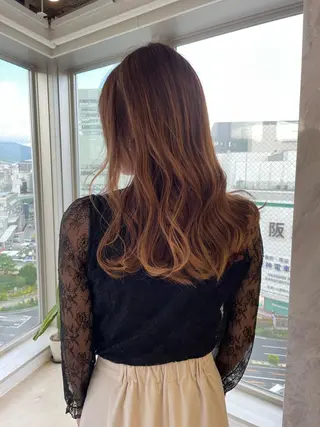 セミロング カラー ヘアアレンジ 🎗秋山勇/ GEAR.代表のヘアスタイル