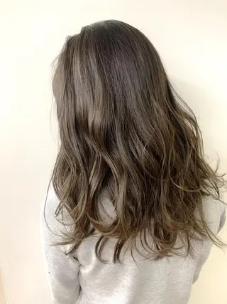 セミロング カラー 垢抜けヘア♡柔らかい カラー/mihoのヘアスタイル