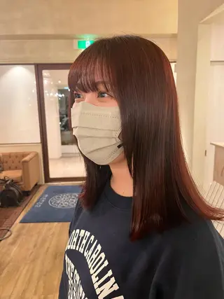 ミディアム カラー 北野 未優香のヘアスタイル