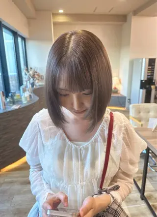 ショート カラー 透明感/縮毛矯正 /ダブルカラー🪽のヘアスタイル