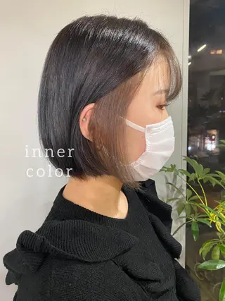 ショート カラー ヘアアレンジ ボブ /ニュアンス/ satomi🧸💖のヘアスタイル