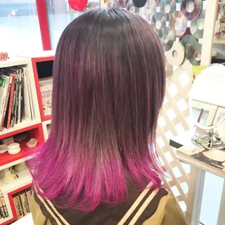 セミロング カラー 岩谷/ブリーチ 🪽透明感カラーのヘアスタイル