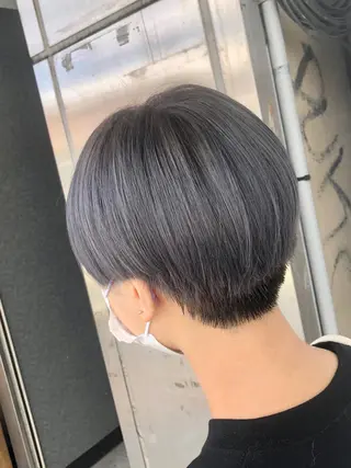 ショート カラー ダブルスキルエクステ /羽エクステ白石宇由のヘアスタイル