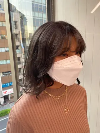 ミディアム カラー *モデル募集🤍横浜 透明感カラー🫧のヘアスタイル