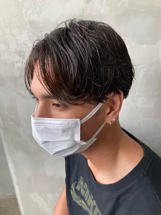 ショート パーマ メンズ 波巻きスパイラルパー マ/シャドウパーマ駿のヘアスタイル