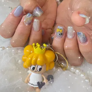 ネイル Blue daisy RIN🎀のネイルデザイン
