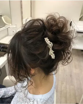 セミロング ヘアアレンジ ともや/ヘアセット/ ヘアメ/ヘアアレンジのヘアスタイル