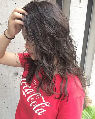 セミロング カラー パーマ ヘアアレンジ メンズ キッズ ネイル マツエク・マツパ 韓国風×透明感カラー 髪質改善オタベシンヤのヘアスタイル