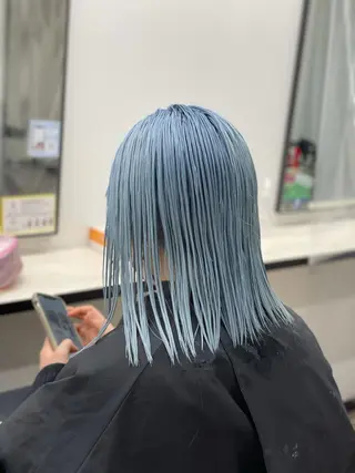 セミロング 名古屋ハイトーン/ 🐶ブリーチ専門店のヘアスタイル