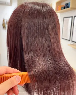ミディアム カラー 縮毛・酸性ストレート 特化のヘアスタイル