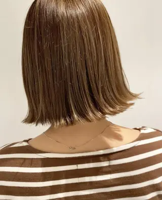 カラー ミディアム パーマ CEINE PATHのヘアスタイル