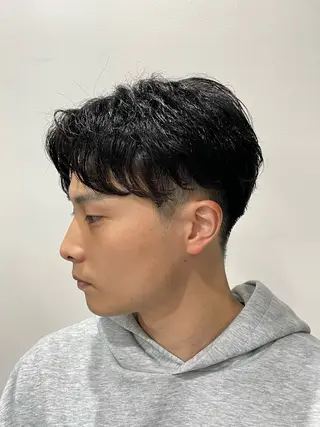 パーマ メンズ ボブモデル募集/ 青木亮太郎のヘアスタイル