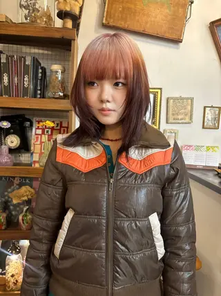 セミロング ヒラカホ/ ブリーチ/似合わせのヘアスタイル