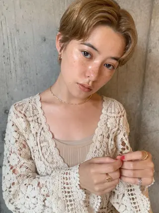 ショート 透明感カラー🌿ボブ ✨飛田　ケイのヘアスタイル