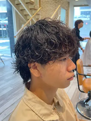 ショート パーマ メンズ パーマ/フェード🔥 佐々木波人のヘアスタイル