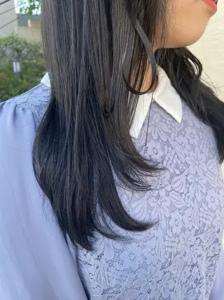 セミロング 透明感/ハイトーン ／レッドカラー🍓のヘアスタイル