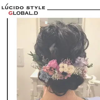ロング ヘアアレンジ 🥛洒落髪小顔cut なら龍崎🥛のヘアスタイル