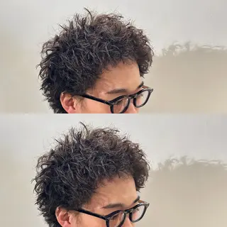 ミディアム パーマ 【メンズ職人】 ✂️佐藤友のヘアスタイル