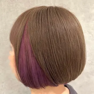 ショート カラー 【🎀推しカラー × 艶髪】小池 雪奈のヘアスタイル