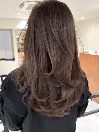ミディアム カラー ヘアアレンジ 🫧透明感カラー/ 艶カラー🫧namiのヘアスタイル