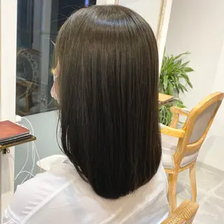 ミディアム カラー モテ前髪 タゴメ シンヤのヘアスタイル