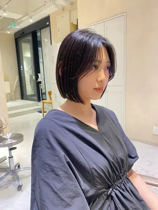 ショート カラー ボブ/ミニボブ 透明感カラーkadoのヘアスタイル