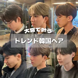 パーマ メンズ 韓国レイヤー ☁️🫧森ハリス誠一のヘアスタイル