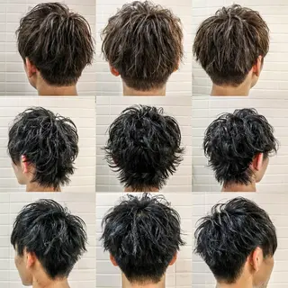 ショート カラー パーマ メンズ 看板犬がお出迎え◎ 初めてでも安心◎のヘアスタイル