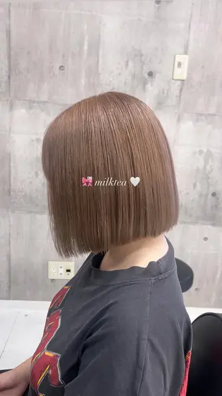 ショート カラー ハイトーン/ゆるふわ 🧚𖥔ׁTOMO♡のヘアスタイル