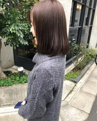 ショート カラー パーマ ヘアアレンジ メンズ キッズ ネイル マツエク・マツパ 韓国風×透明感カラー 髪質改善オタベシンヤのヘアスタイル