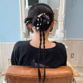 ロング ヘアアレンジ なわた さきのヘアスタイル