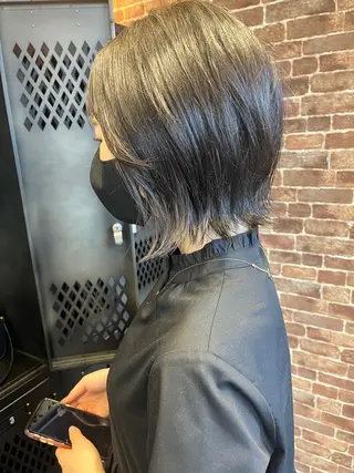 ショート カラー パーマ ヘアアレンジ メンズ キッズ ネイル マツエク・マツパ アイブロウ 久木原 ゆりのヘアスタイル