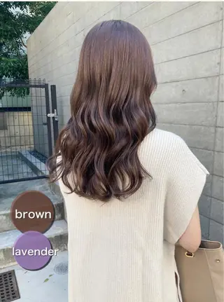 ロング ✨色持ちの良い艶 カラー✨蟹江真世のヘアスタイル