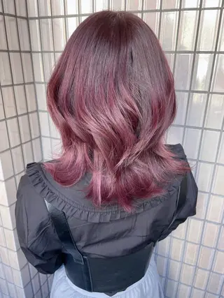 ミディアム 原 千景のヘアスタイル