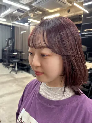 ミディアム 女性らしいモテヘア 韓国ヘアhikariのヘアスタイル