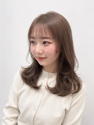 セミロング カラー 髪質改善×艶カラー Haruのヘアスタイル
