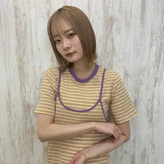 ミディアム カラー 𖧷 ⁺. 大人ヘア Yui 𓂃𓈒𓏸のヘアスタイル