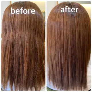 セミロング カラー エイト ウメダのヘアスタイル