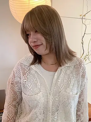 ミディアム 横浜美容室LINE /古賀紅音のヘアスタイル