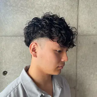 ショート パーマ メンズ 中崎町メンズパーマ/ シャドウ/山下拓実のヘアスタイル