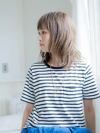 セミロング INCE HAIR 竹牟礼翔のヘアスタイル